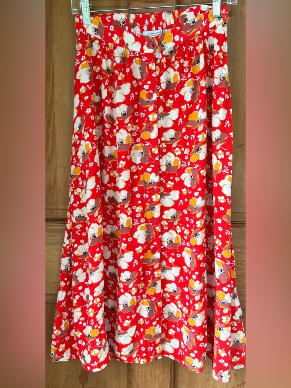 Paris Atelier & Other Stories Button Front Floral Skirt 4